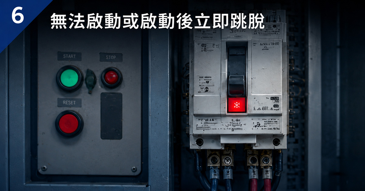 6. 無法啟動或啟動後立即跳脫